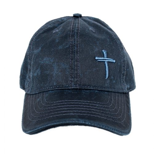Cross - Christian Cap Washed Oilskin, Navy; CAP-003
