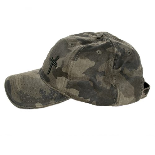 Alternative view of Cross - Christian Cap Washed Oilskin, Green Camo; CAP-005