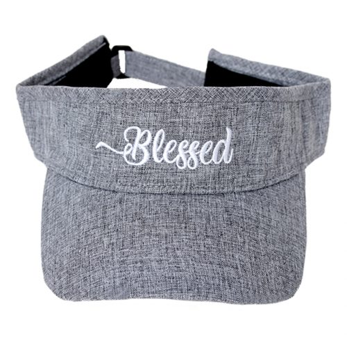 Christian Cap Summit Visor Grey Flat Blessed White front
