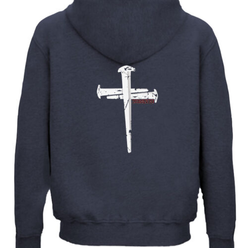 Hoodie HOOD006 Nail Cross back Navy