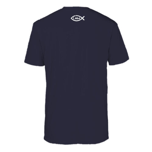 I AM Mens Navy back