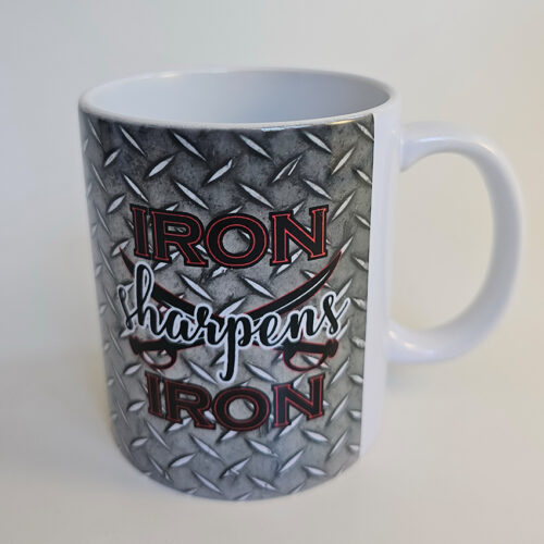MUG007 1 RT Iron Sharpens Iron plain handle right