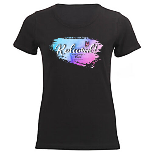 Redeemed Ladies Black FRONT