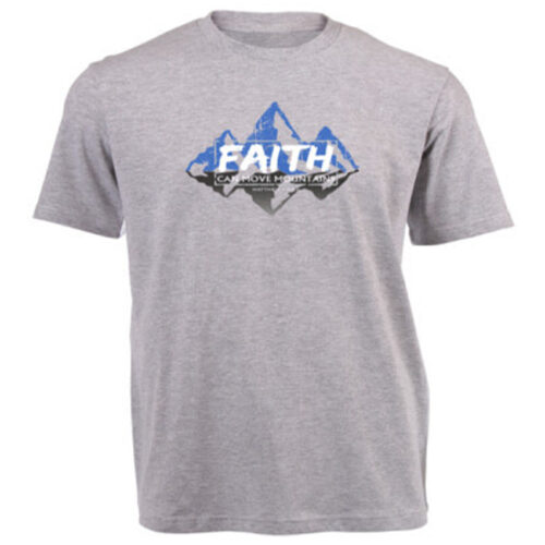 Faith Can Move Mountains Melange - Christian T shirt