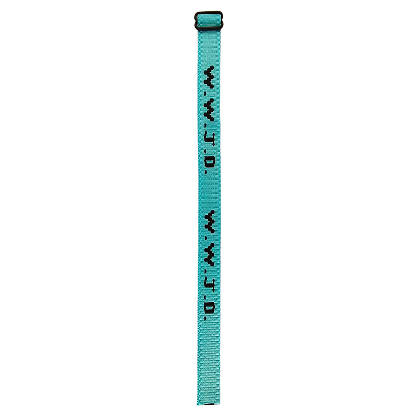 Turquoise with black text