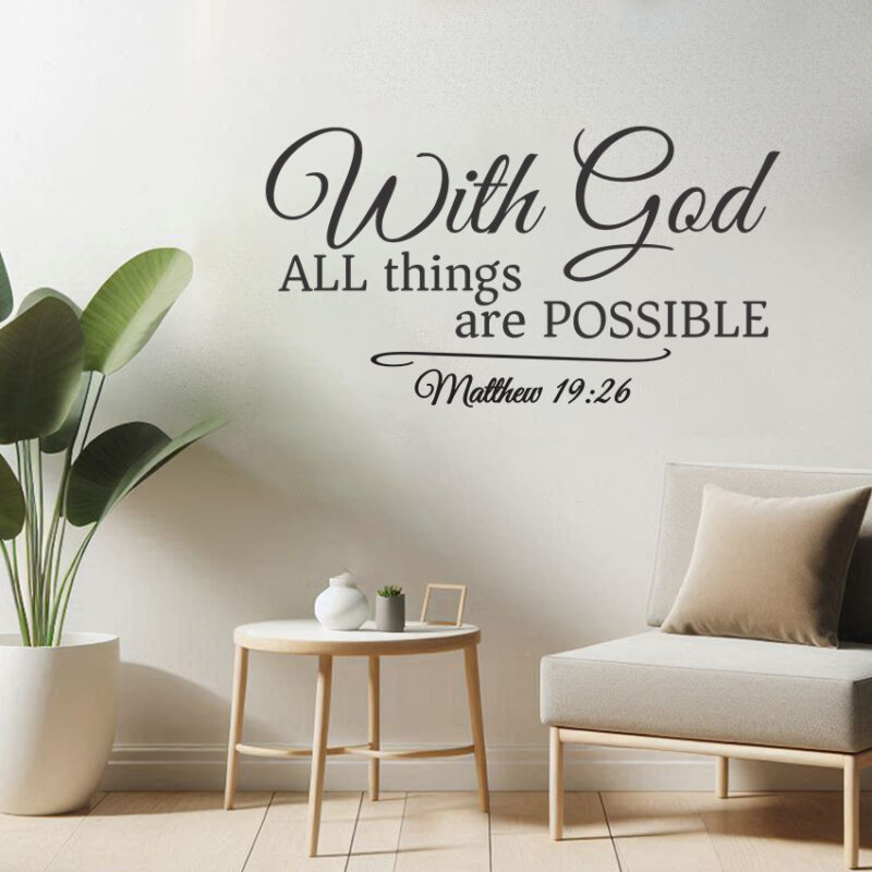 With God All things are possible distance